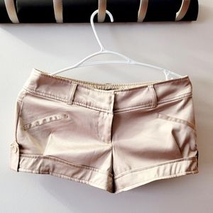 Women's Beige Satin Summer Shorts
